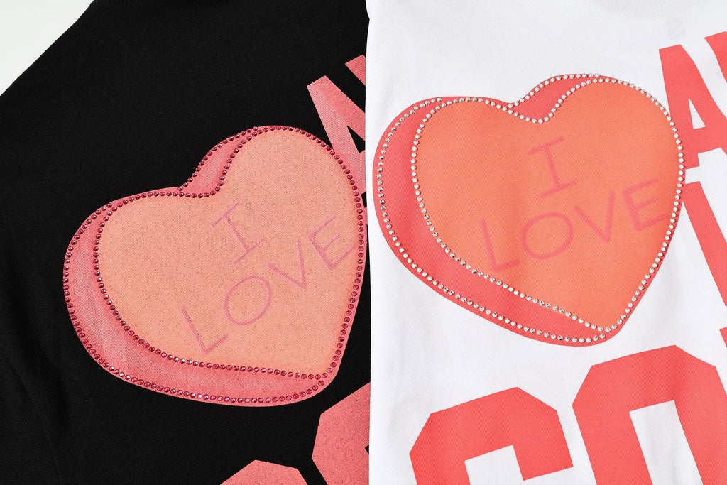 THAT'S A AWFUL LOT OF COUGH SYRUP Heart Cupid Graphic T-Shirt — fabric_closeup