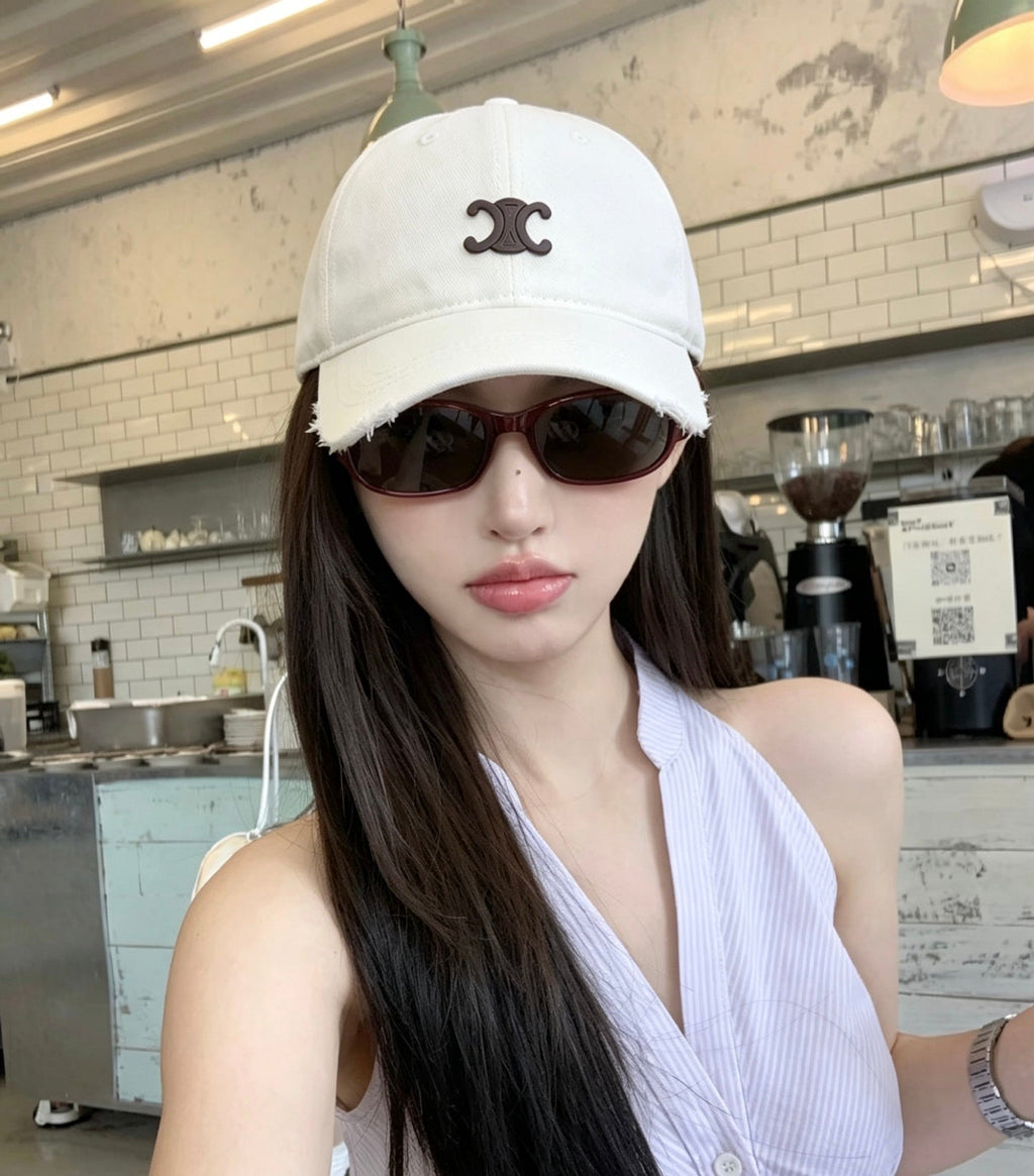 Celine Vintage Distressed Baseball Cap