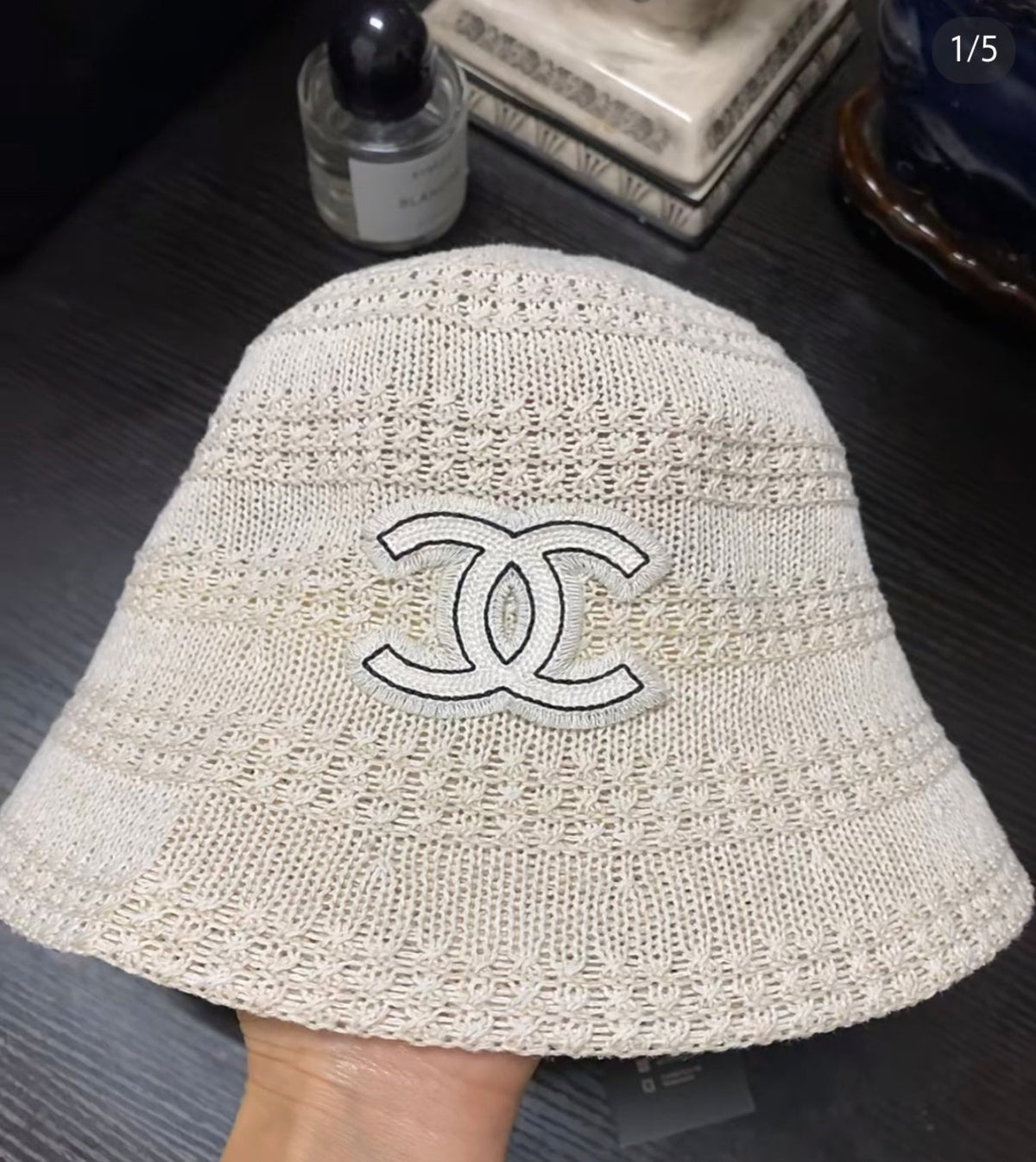 Chanel-Inspired Knit Bucket Hat